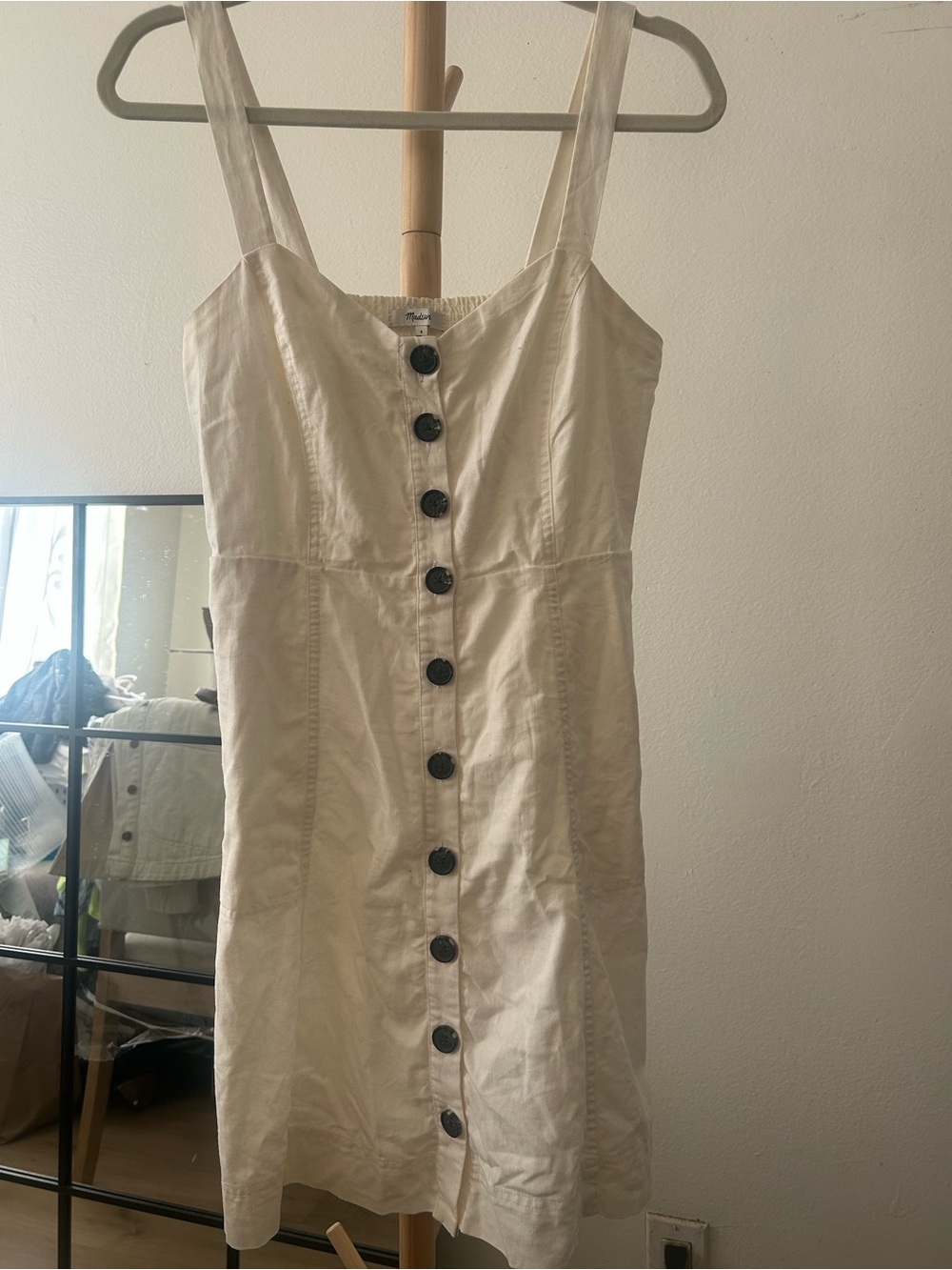 Madewell Sleeveless  Cream Dress Size 4